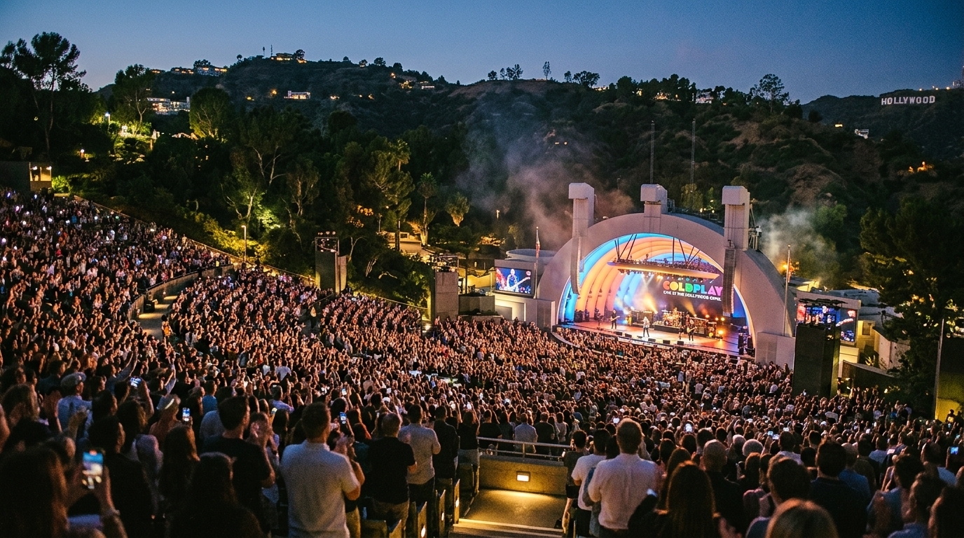 Hollywood Bowl outdoor concert with audience
